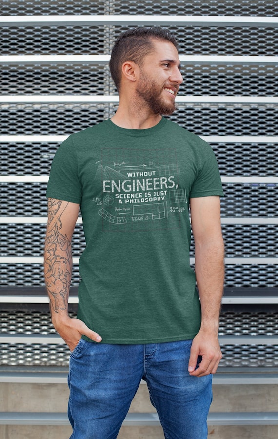 Men's Funny Engineer T Shirt Engineering Shirts Without Science Is Philosophy T Shirt Engineering Shirts Mens Unisex Gift Idea