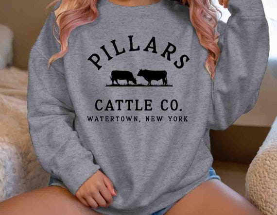Men's Personalized Farm Sweatshirt Custom Beef Vintage Angus Name Pullover Crewneck Cattle Cow Farmer Logo Badge Rustic Men's Gift Idea