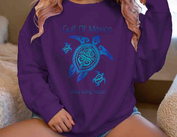 Men's Funny Gulf Of Mexico Shirt Forever Shirt Stay Salty T-Shirt Gift Idea Anti Maga Sea Turtle Gulf of America Unisex Graphic Tee Grunge