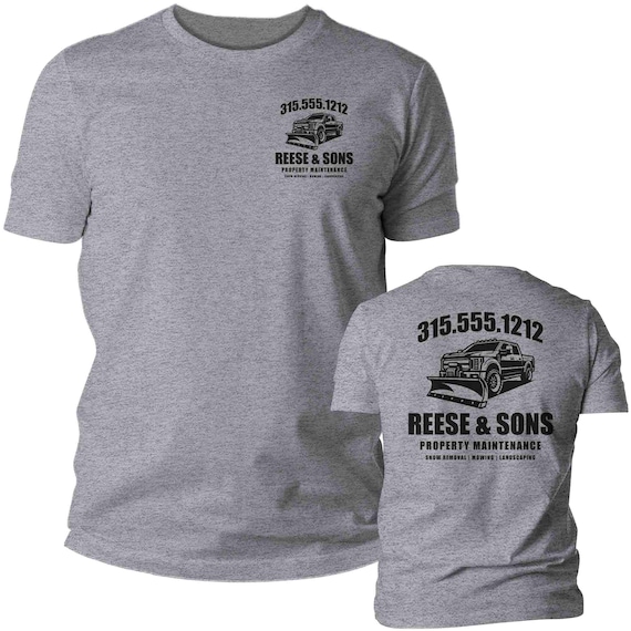 Men's Custom Snow Plowing Shirt Personalized Truck Plow Company Property Maintenance Tee Logo Truck Shirt T-Shirt Name Business Unisex