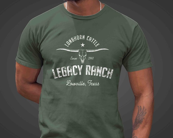 Men's Personalized Farm T Shirt Custom Cowboy Company TShirt Business Shirt Personalized Ranch Cow Skull Farmer Logo Homestead Gift Idea