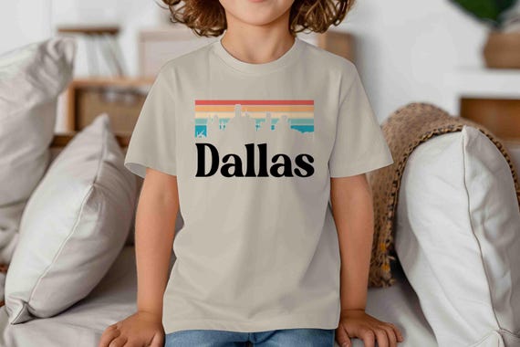 Kids Dallas Shirt Texas Shirt Skyline City Tx T Shirt Gift Travel Tour Gift Tourist Unisex Soft Graphic Tee Sky State City Midwest Southern