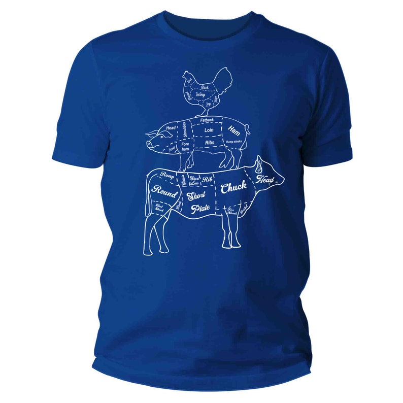 Butcher Cuts T-Shirt: Illustrated Meat Diagram, Chef BBQ Gift bild 9