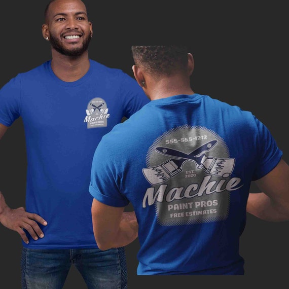 Men's Personalized Painter Shirt Personalized Paint Logo Painting Brush Logo Renovations T Shirts Custom TShirt Unisex Mans Gift Idea