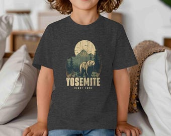 Kids Yosemite National Park T-Shirt: Bear Graphic Tee