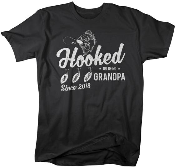Download Personalized Grandpa Shirt Hooked On Being Grandpa T-Shirt ...