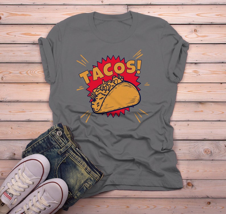 Men's Funny Tacos T Shirt Foodie Graphic Tee Taco Shell - Etsy