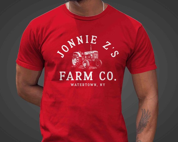 Men's Personalized Farm T Shirt Custom Tractor Company Name Business Shirt Personalized Hobbyist Farmer Logo Badge Homestead Gift Idea