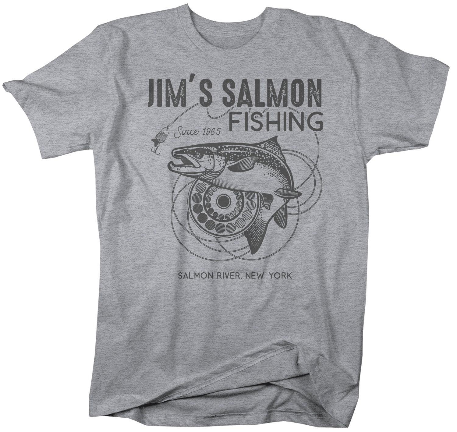 Men's Personalized Fishing T Shirt Salmon Fishing Shirts Custom T Shirt  Salmon Fishing Shirt Vintage Tee -  Canada