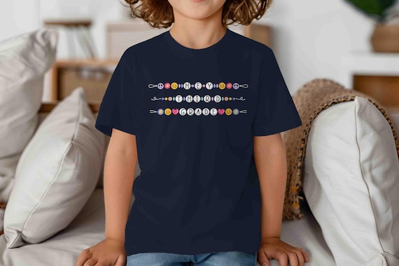 Kids 3rd Grade Shirt Friendship Bracelet TShirt Cute Girl's T-Shirt Flowers Third Grader 3rd T Shirt Cute Girl's Youth Gift Children's