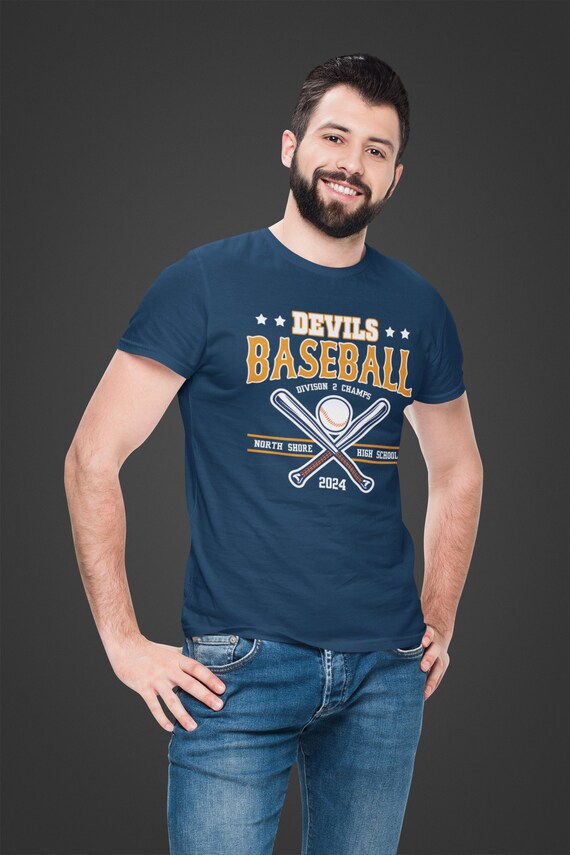 Men's Personalized Baseball Or Softball Player Shirt Team Batter T Shirt Custom Vintage Bat & Ball Logo Graphic Tee Man Unisex