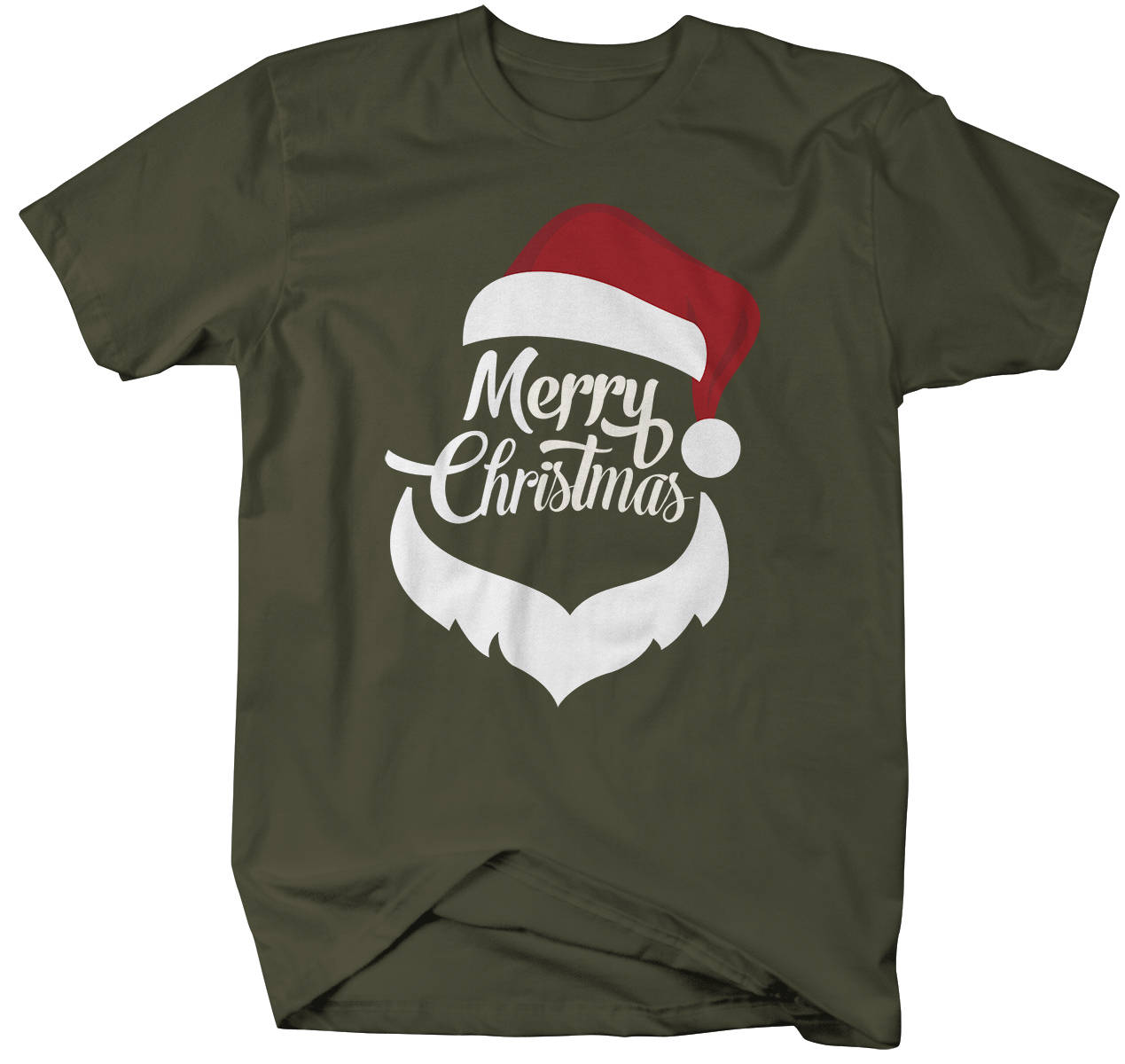 Men's Merry Christmas Santa Hat Beard T-shirt Xmas Shirts - Etsy