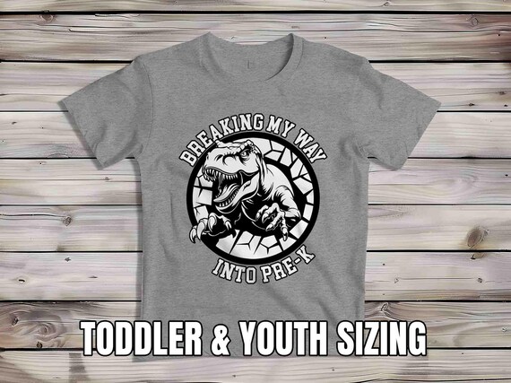 Kids Pre-K Shirt Dinosaur TShirt T-Rex Breaking Into T-Shirt TRex Dino Preschooler PreK Gift T Shirt Cute Girl's Boy's Children's Youth
