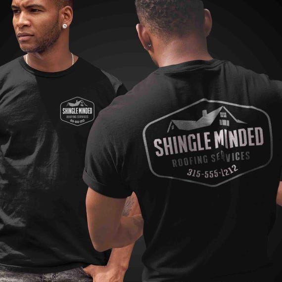 Men's Custom Construction Shirt Personalized Builder Roofer Roof Roofing Remodeling T Shirts Home Contractor Logo Business TShirt Unisex Men