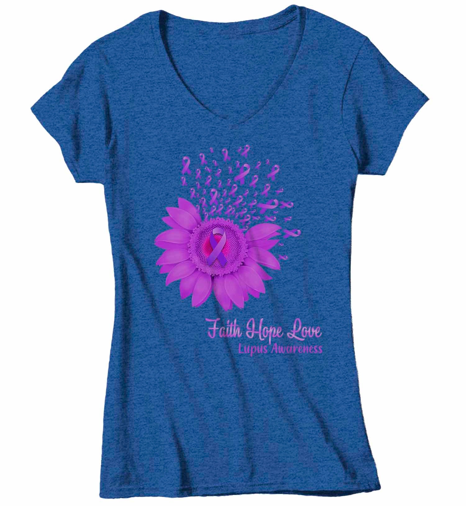Women's Lupus Shirt Sunflower Shirt Lupus Flower Shirt | Etsy