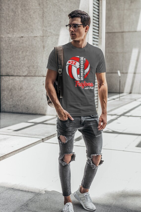Men's Personalized Volleyball T Shirt Custom Volleyball Frame Shirts Volleyball Dad Volleyball Mom T Shirt Unisex Mans Gift Idea