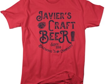 Men's Personalized Brewing T-Shirt Custom Brewery Shirt Vintage TShirt Customized Tee Craft Beer Shirts Brewing Shirt