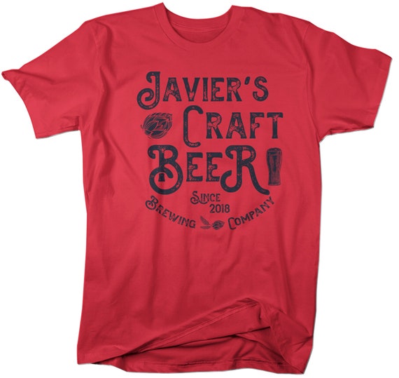 Men's Personalized Brewing T-Shirt Custom Brewery Shirt Vintage TShirt Customized Tee Craft Beer Shirts Brewing Shirt