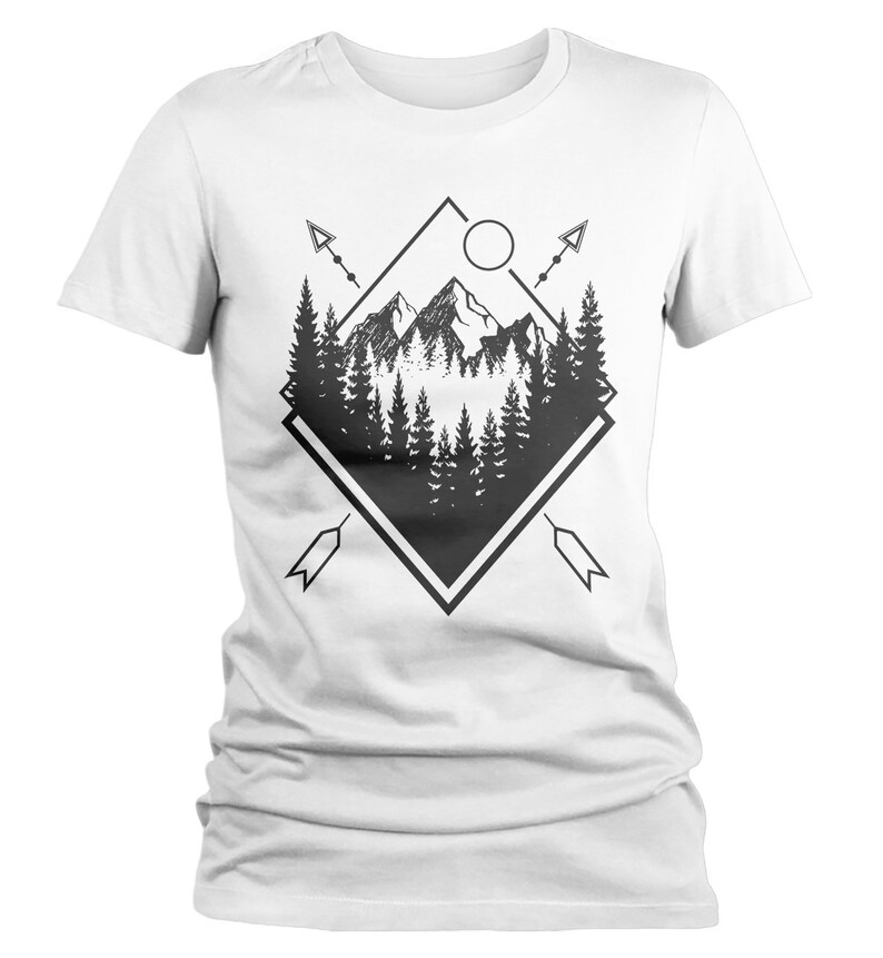 Women's Forest Hipster T-shirt Nature Shirt Mountains | Etsy