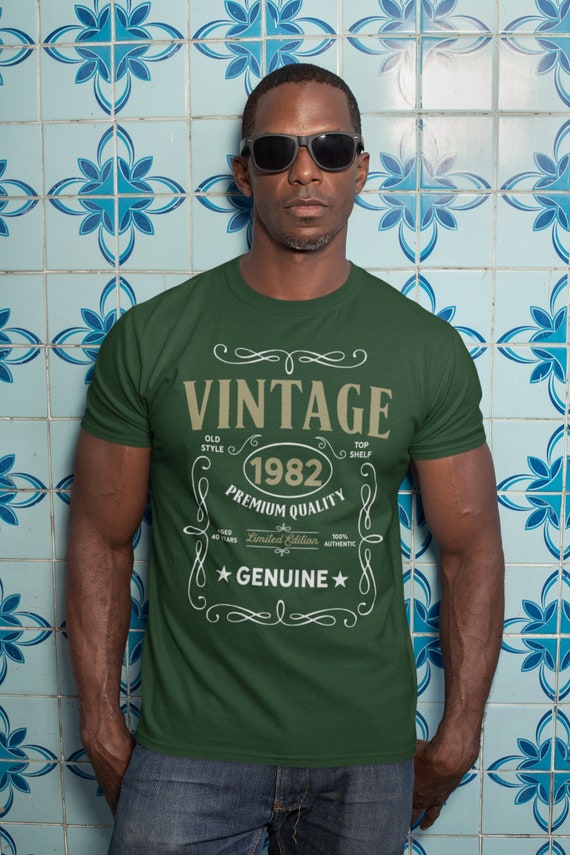 Men's Vintage 1982 40th Birthday T-Shirt Classic Forty Shirt Gift Idea 40th Birthday Shirts Vintage Tee Vintage Shirt Man Unisex