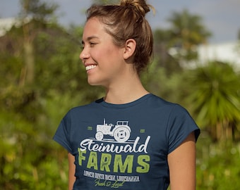 Women's Personalized Farm T Shirt Vintage Farming Shirt Personalized Farm Tractor Shirts Custom Farm T Shirt