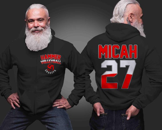 Personalized Volleyball Zip Up Hoodie: Custom Team Jersey Fleece