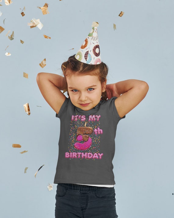 Kids 5th Birthday Shirt Cake Candle Fun Cute 5 Birthday T-Shirt Gift Idea For Kid Graphic Tee Youth Unisex Child Gift Idea