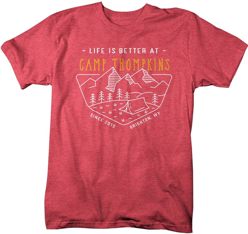 Men's Personalized Camping T Shirt Life is Better at Camp Etsy