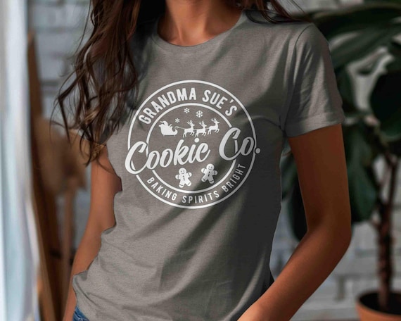 Personalized Christmas Cookie Shirt Custom Name Tee Baker Gift Idea Matching Holiday TShirts Grandma Kitchen Women Unisex