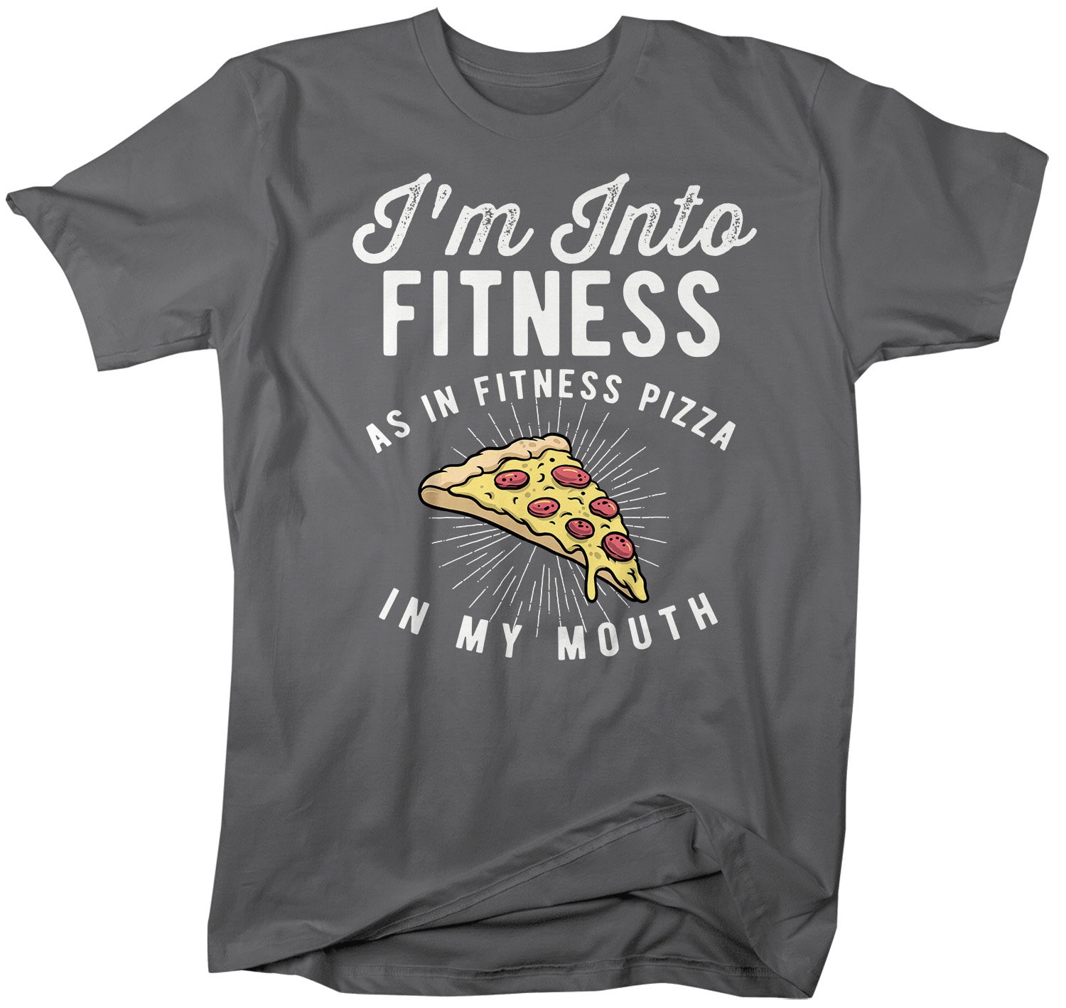 Men's Funny Pizza T Shirt Pizza Shirts Into Fitness Pizza | Etsy