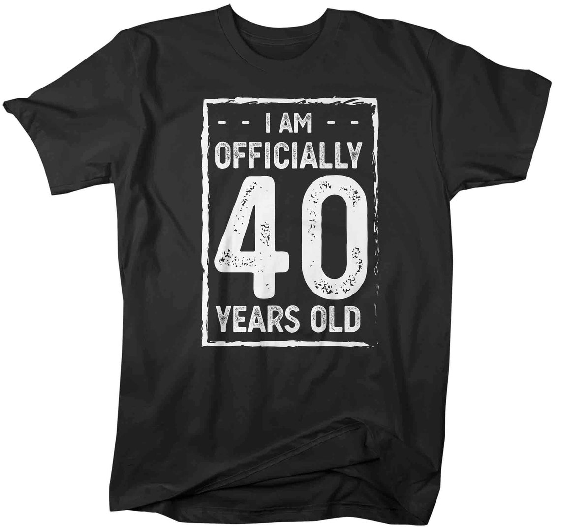 Men's 40th Birthday Tshirt I Am Officially Forty Years Etsy
