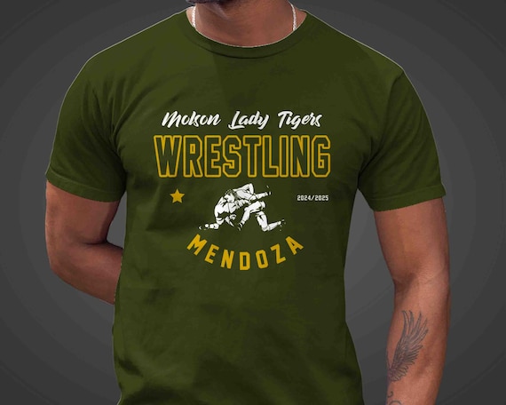 Men's Personalized Wrestling T Shirt Custom Wrestler Dad Ladies Wrestling Female Wrestler Athletic Team Shirt TShirt Unisex Girls Gift Idea