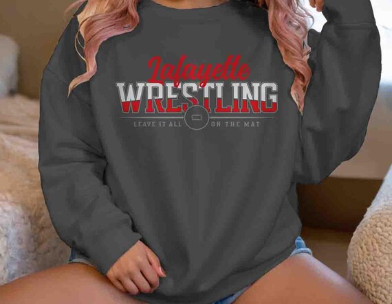 Men's Personalized Wrestling Sweatshirt Custom Wrestling Dad Crewneck Pullover Personalized Wrestling Papa Wrestler Gift Idea Unisex Fleece
