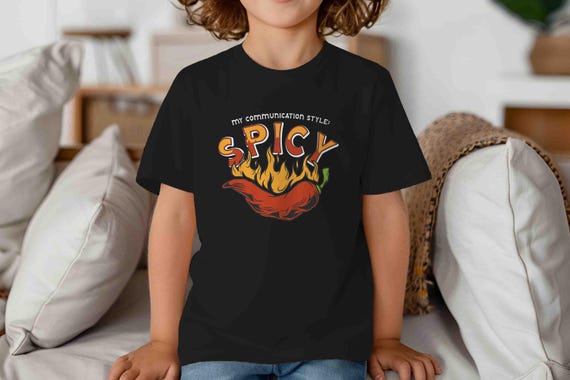 Kids Funny Autism Shirt Communication Style Spicy Chili Pepper Hot ADHD Tourette's T Shirt Gift Idea TShirt Funny Tism Tee Divergent Unisex