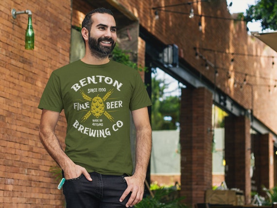 Men's Personalized Brewing T-Shirt Custom Beer Shirt Brewery TShirt Customized Tee Beer Shirts Brewing Shirt