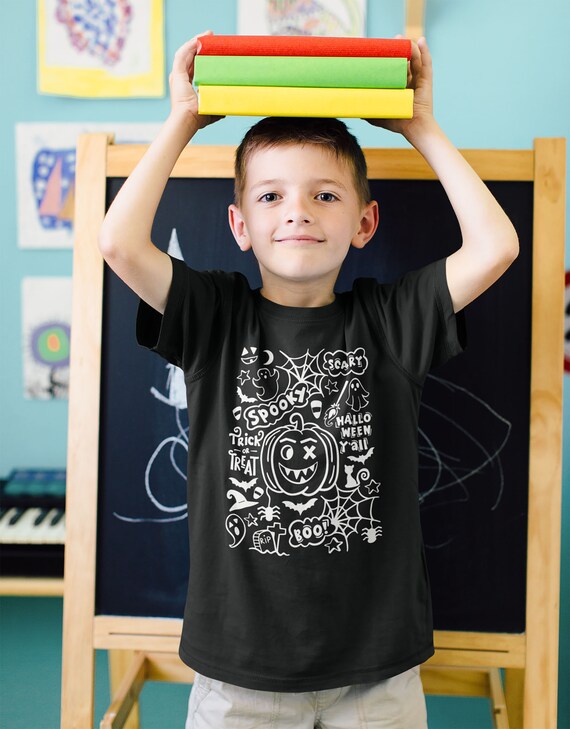 Kids Cute Halloween T Shirt Typography 