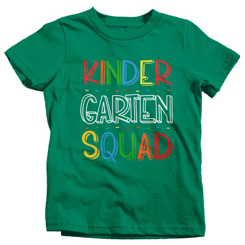 Kids Kindergarten T Shirt Kindergarten Squad T Shirt Cute Back - Etsy