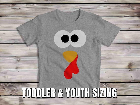 Kids Adorable Turkey Face T Shirt Cute Thanksgiving Shirts For Children Youth Toddler Thanks Giving Child