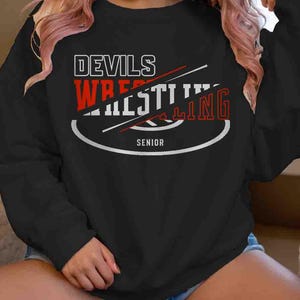Personalized Wrestling Team Sweatshirt: High School Wrestler Gift