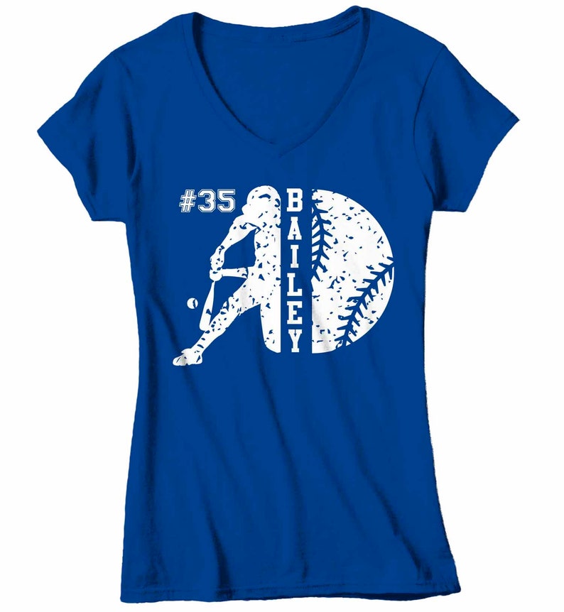 Women's Personalized Baseball T Shirt Custom Baseball Etsy