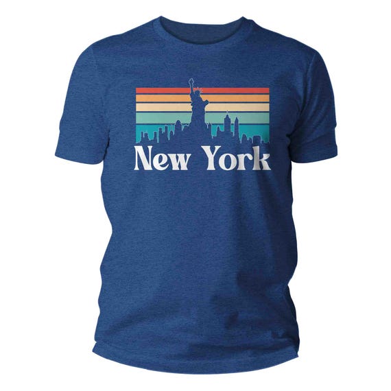 Men's New York Shirt NY Sweatshirt Skyline City Big Apple T Shirt Musician Gift Travel Tour Gift Tourist Unisex Soft Graphic Tee Sky