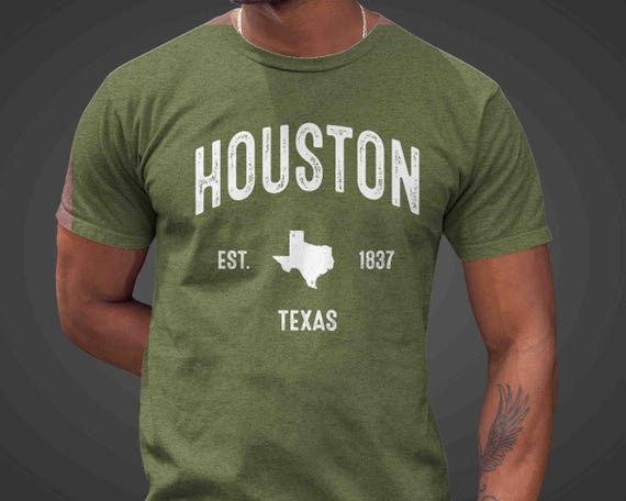 Men's Houston Texas Shirt Texas TShirt Athletic T Shirt Gift Idea For Him Texas Pride State Travel Gift Men Tee TX Southern Gift Unisex