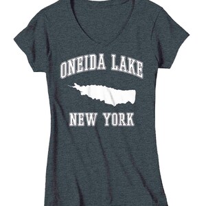 Women's Oneida Lake Shirt Boater T Shirt Fisherman Boating Fishing Lake ...