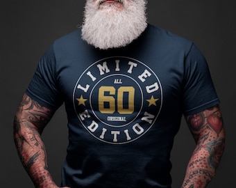 Men's 60th Birthday T-Shirt: Limited Edition Vintage Graphic Tee