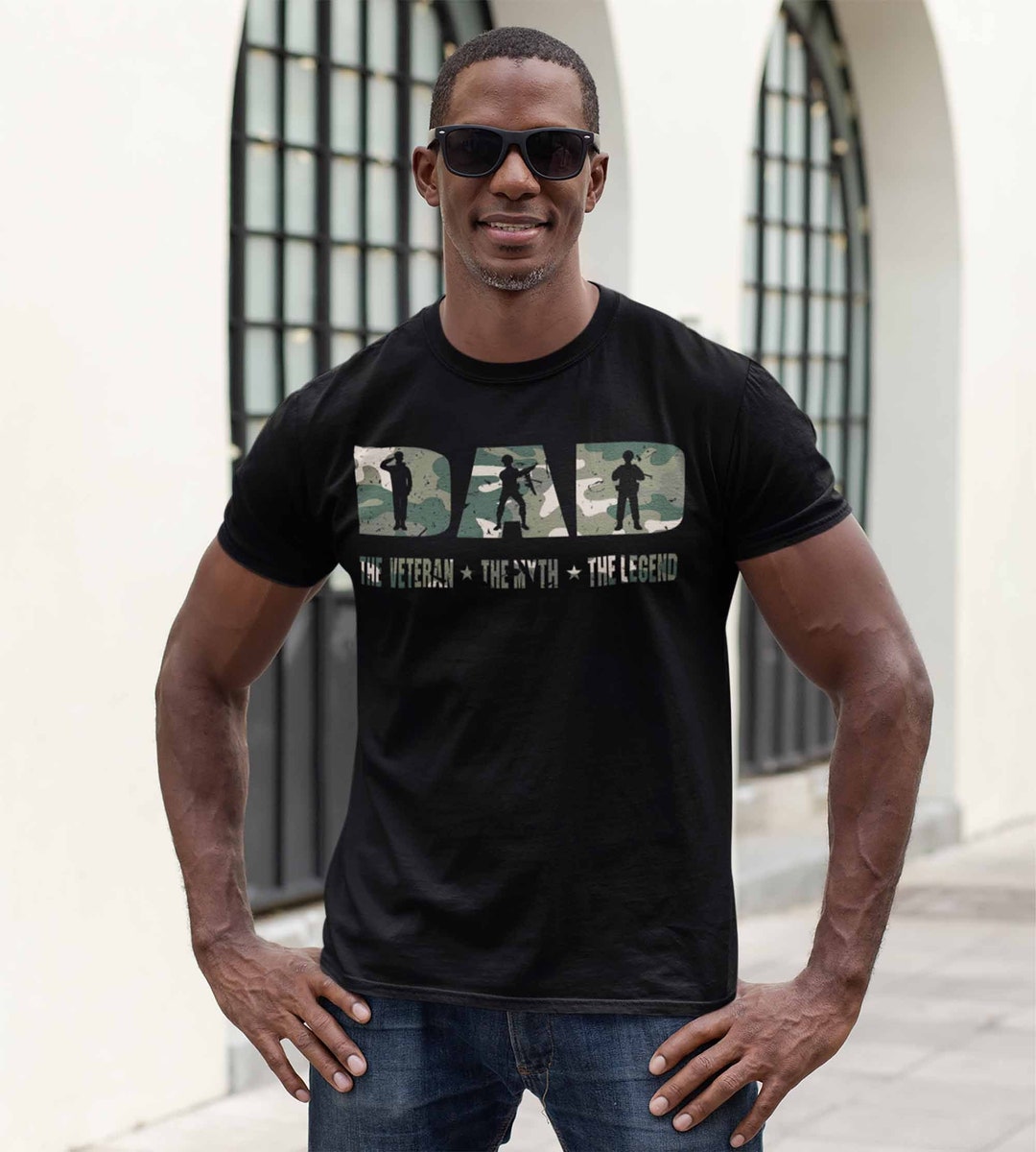 Men's Veteran Dad T Shirt Father's Day Gift Veteran - Etsy