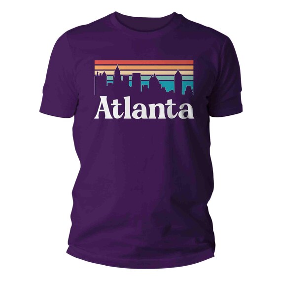 Men's Atlanta Shirt GA Shirt Skyline City Georgia T Shirt Gift Travel Tour Gift Tourist Unisex Soft Graphic Tee Sky State City South