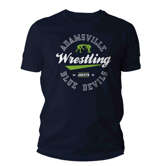 Men's Personalized Wrestling Shirts Custom Wrestler Dad Athletic Logo Team T-Shirt Personalized Team Custom TShirt Unisex Shirts Gift Idea