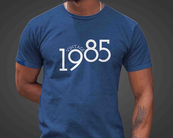 Men's 1985 Vintage Birthday Shirt 40th Birthday Gift T Shirt Forty Years Bday Gift Unisex Minimal Tee 40 Bday Man For Men Women Bella Canvas