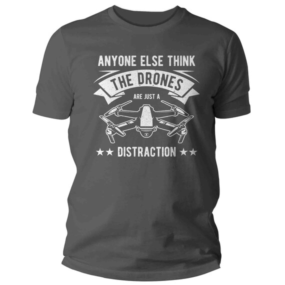Men's Funny Drone Shirt Distraction AI UFO UAP T Shirt Flying Object Unidentified Mystery Flies 2024 Unisex Soft Conspiracy Tee
