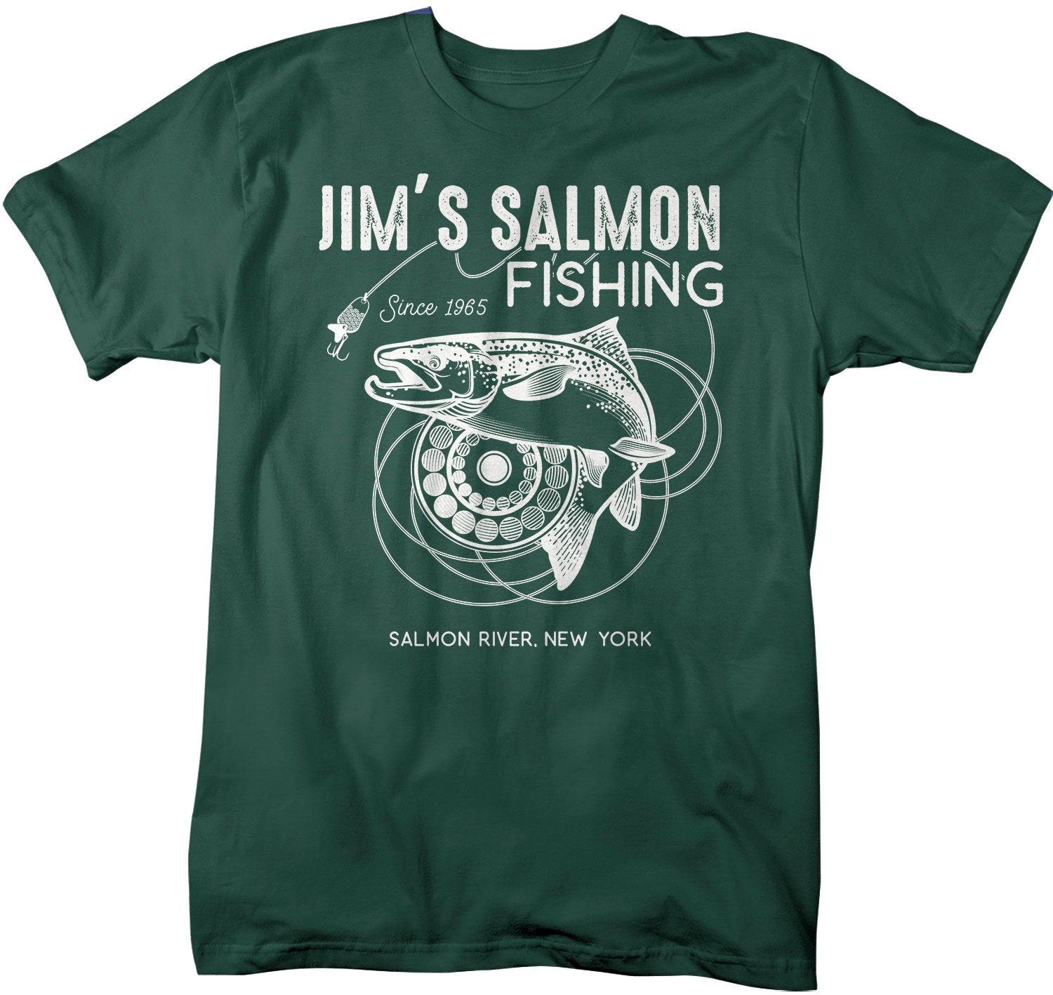 Men's Personalized Fishing T Shirt Salmon Fishing Shirts Custom T Shirt Salmon Fishing Shirt Vintage Tee